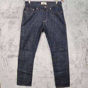 Naked & Famous Jeans Mens 33 Weird Guy (tapered) Deep Indigo Selvedge Denim